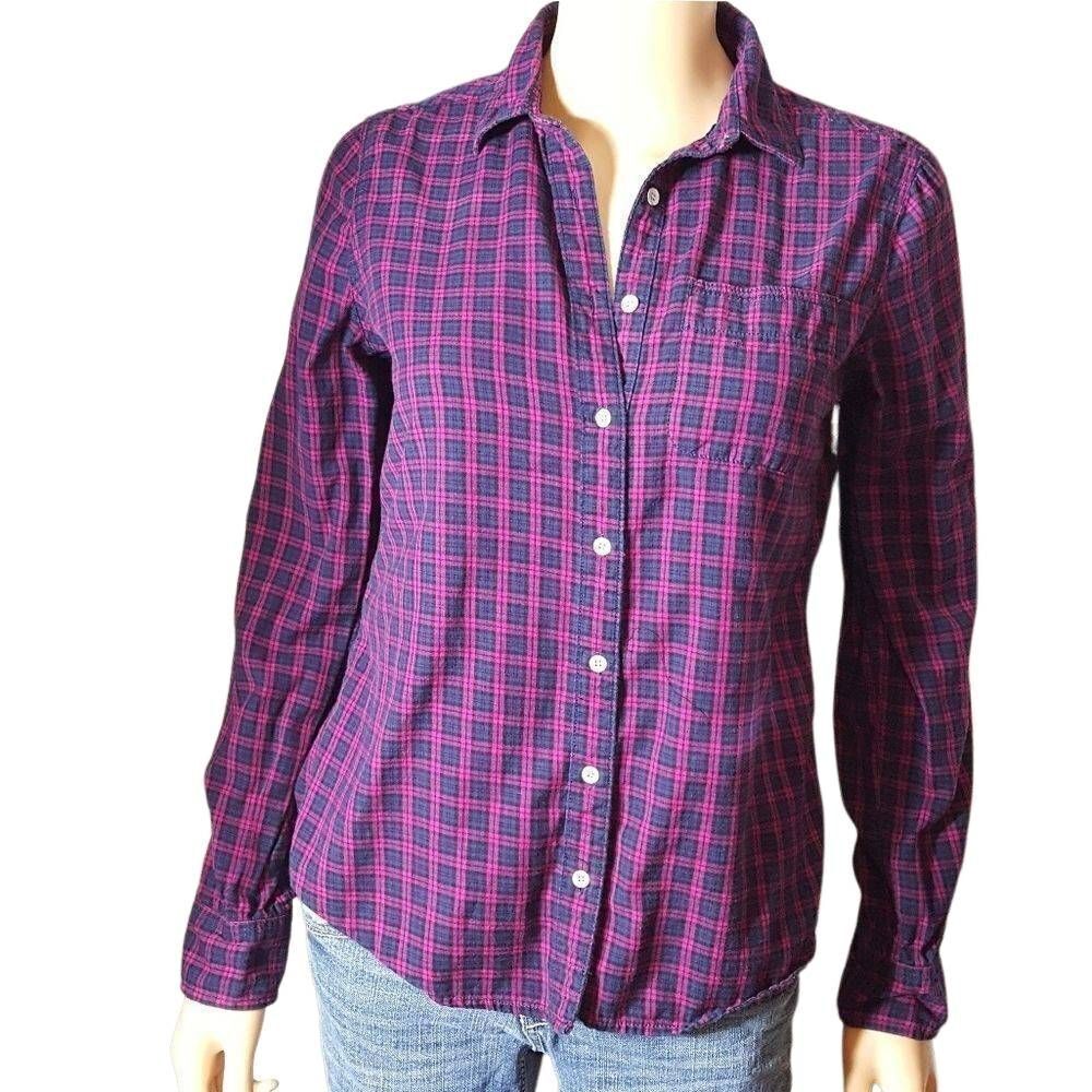 Buttondown plaid shirt S